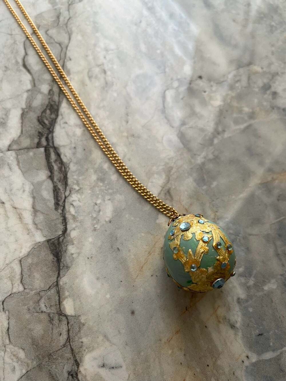 OOAK Handcrafted Robin's Egg Pendant Artisan Collector's Estate - Picture 4 of 6